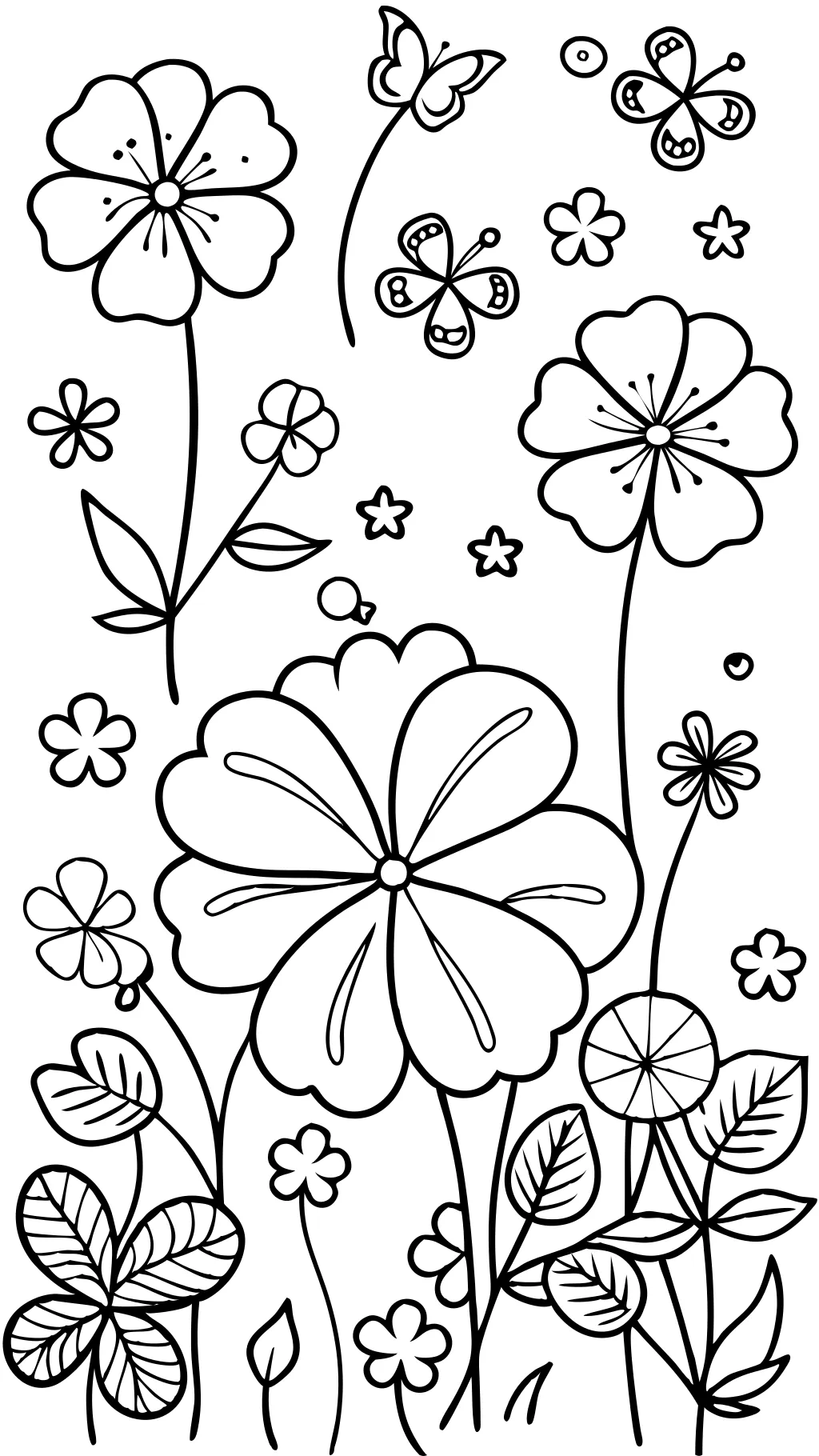 clover coloring page